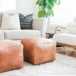 Leather Pouf