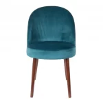 petrol blue velvet stool